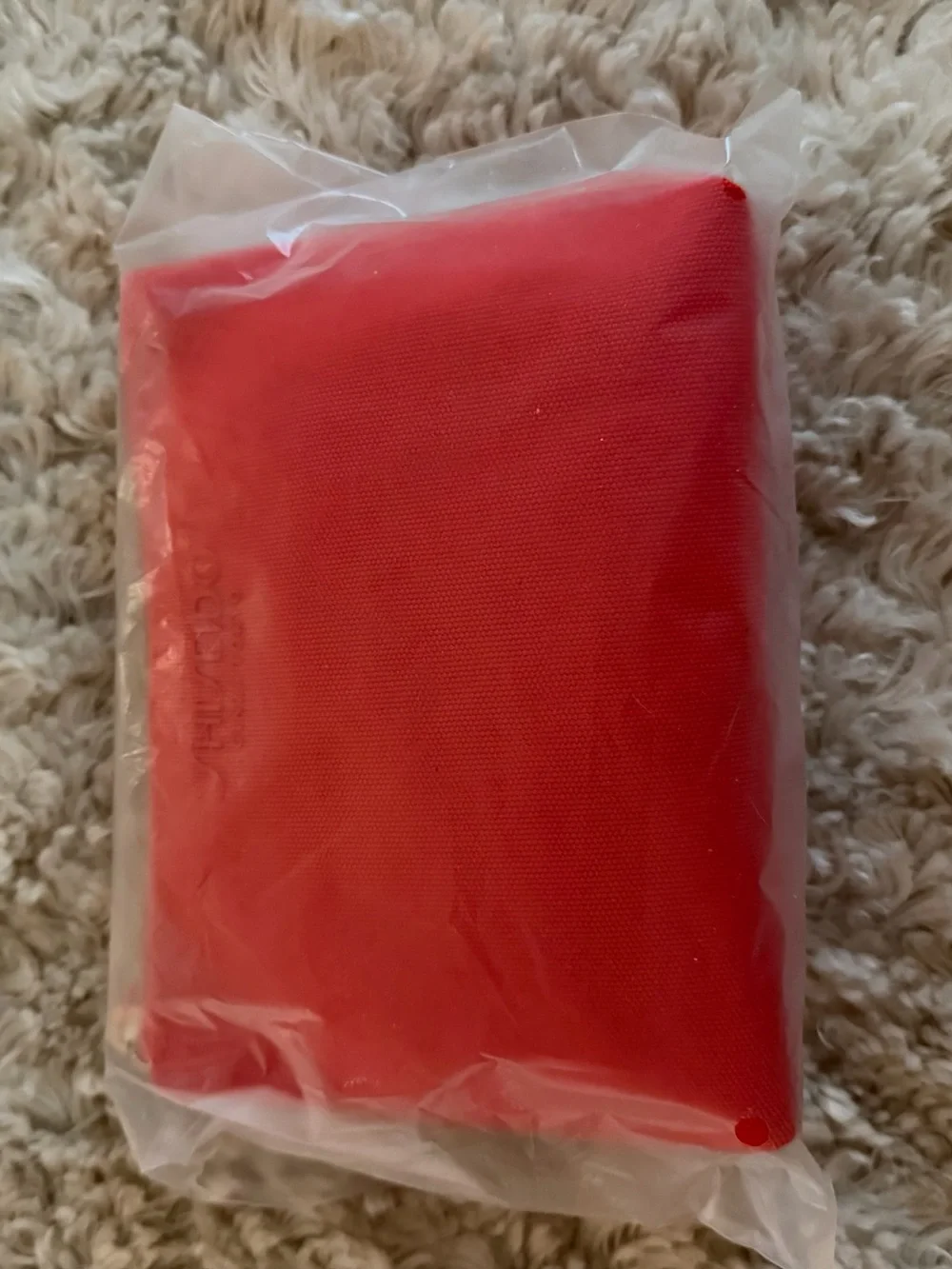 Shiseido Bright Red Canvas Cosmetic Pouch